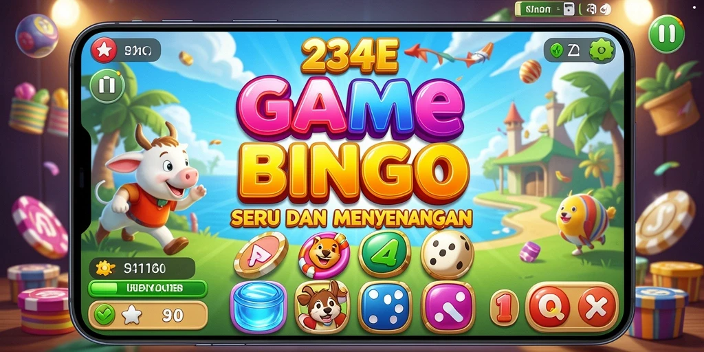 Tampilan gameplay seru dalam aplikasi Bingo 234E.