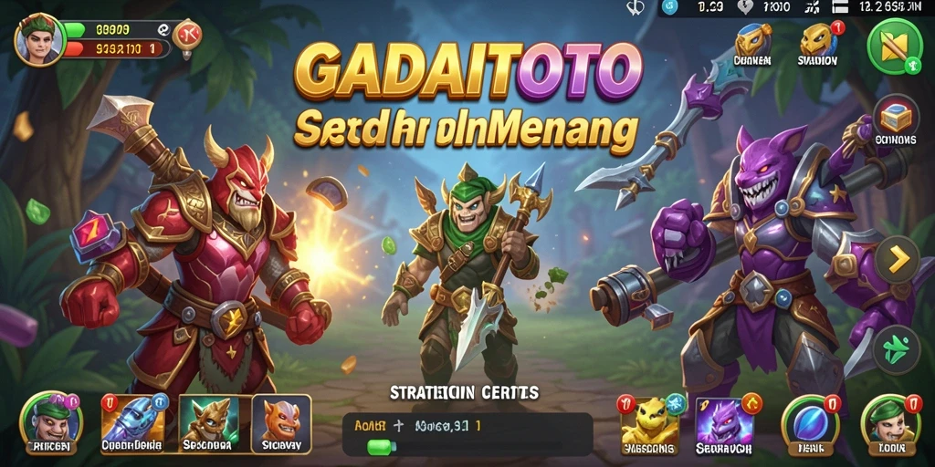 Tampilan menegangkan dari pertempuran strategi dalam GADAITOTO.