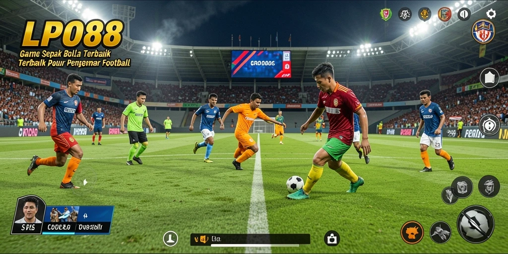 Tampilan gameplay LPO88 yang menegangkan dalam pertandingan sepak bola.