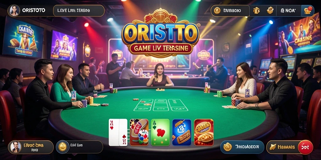 Tampilan permainan Live Casino di ORISTOTO yang interaktif dan menarik.