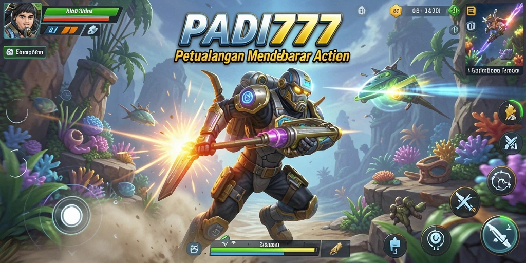 Screenshot aksi intens dari gameplay PADI777.