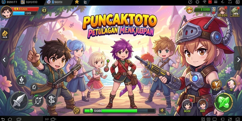 Screenshot PUNCAKTOTO menampilkan aksi karakter dalam pertempuran seru.
