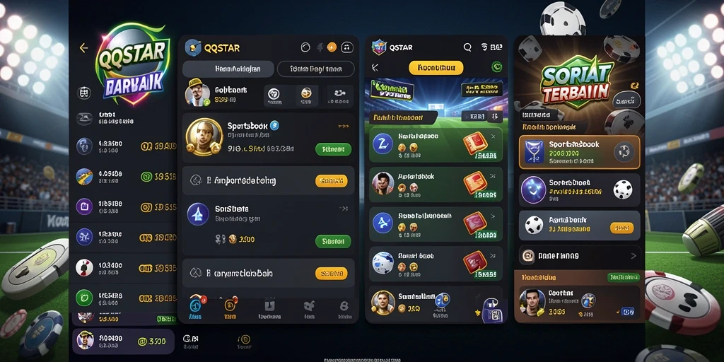 Tampilan menarik dari gameplay taruhan olahraga di QQSTAR.
