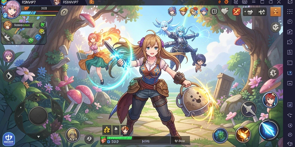 Gambar gameplay yang menampilkan aksi seru dan karakter anime yang menarik.
