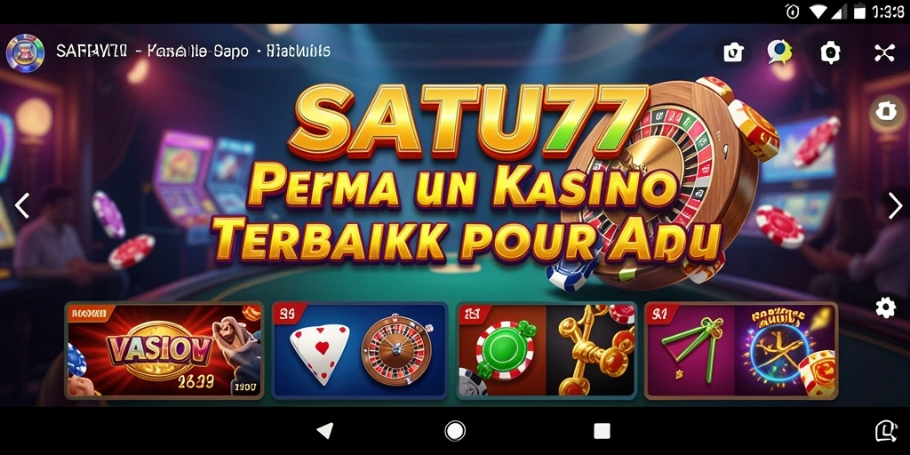 Tangkapan layar SATU77 menampilkan gameplay Kasino yang mendebarkan.