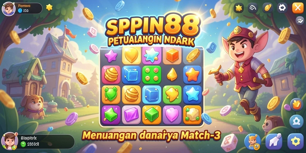 Tampilan gameplay SPIN88 yang penuh warna dan menarik.
