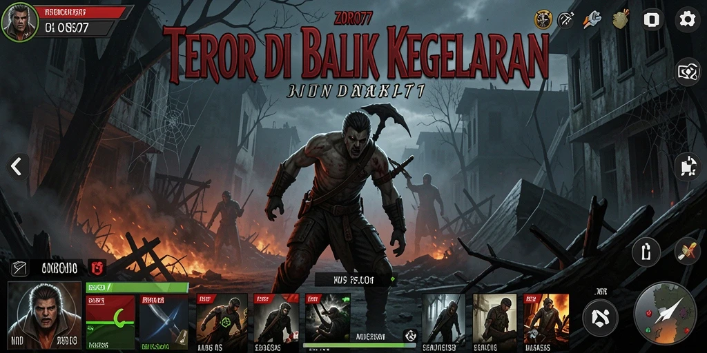 Gameplay menegangkan ZORO77 dengan suasana mencekam.